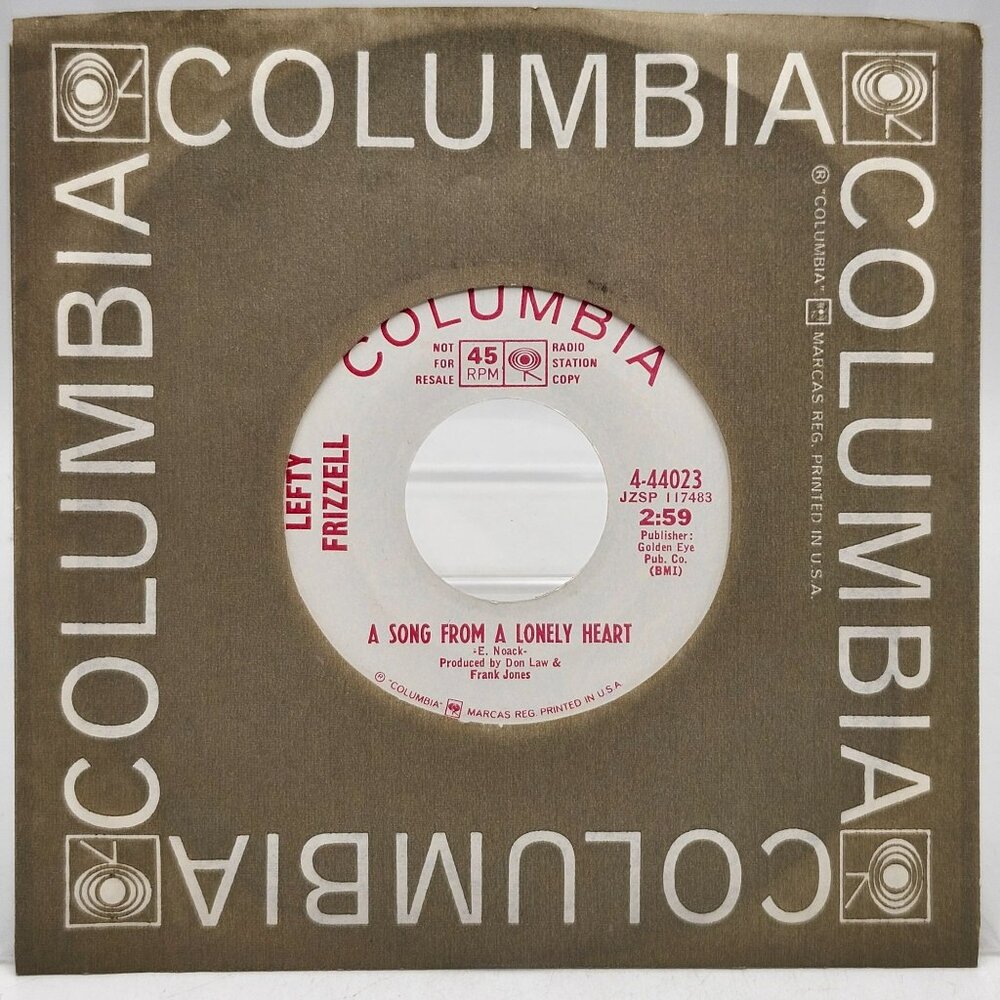 Lefty Frizzell 45RPM Record A Song From A Lonely Heart You Gotta Be Puttin Me On